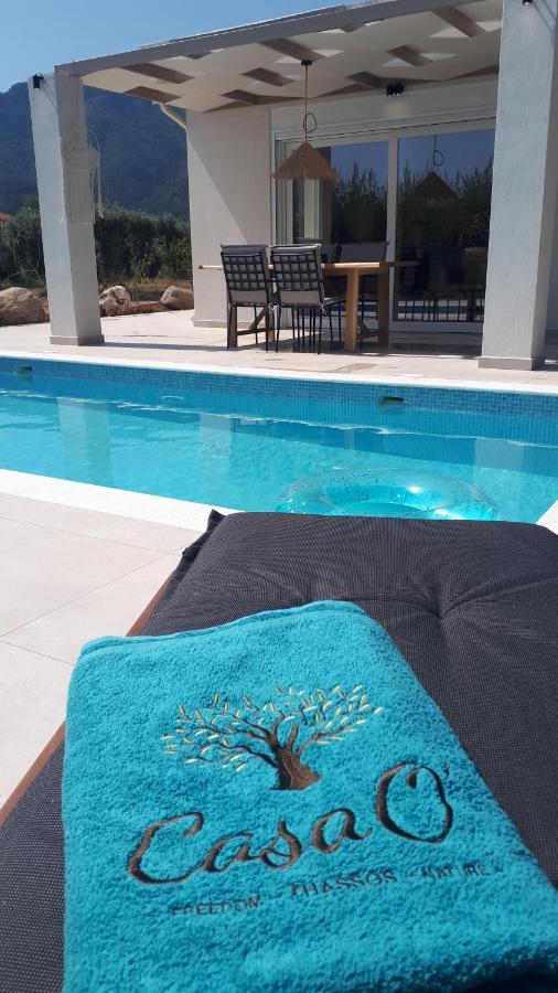 Casa O' - Moderne Villa Mit Grosser Terrasse Und Privatem Swimmingpool Σκάλα Ποταμιάς Εξωτερικό φωτογραφία